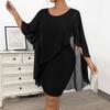 Women's Irregular Shawl Wrap Buttock Large Size Dress