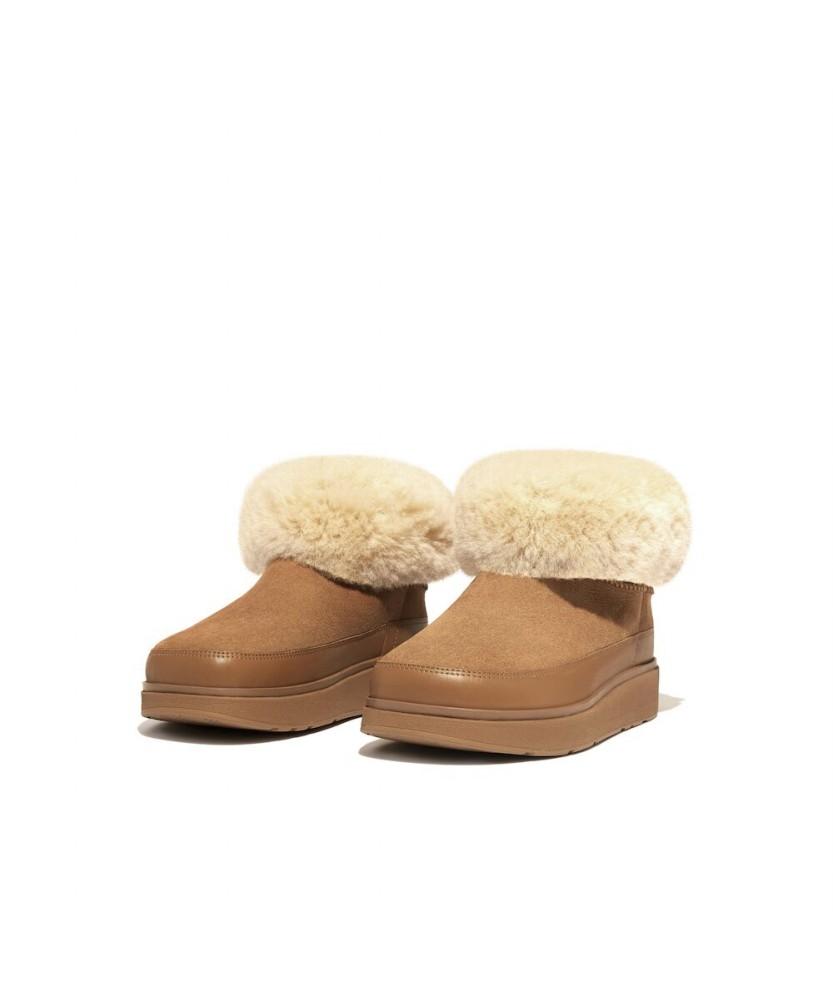 Fitflop [Gen-Ff] Women'S Mini Double-Faced Shearling Boots - Desert Tan (Ft59K2B28B)