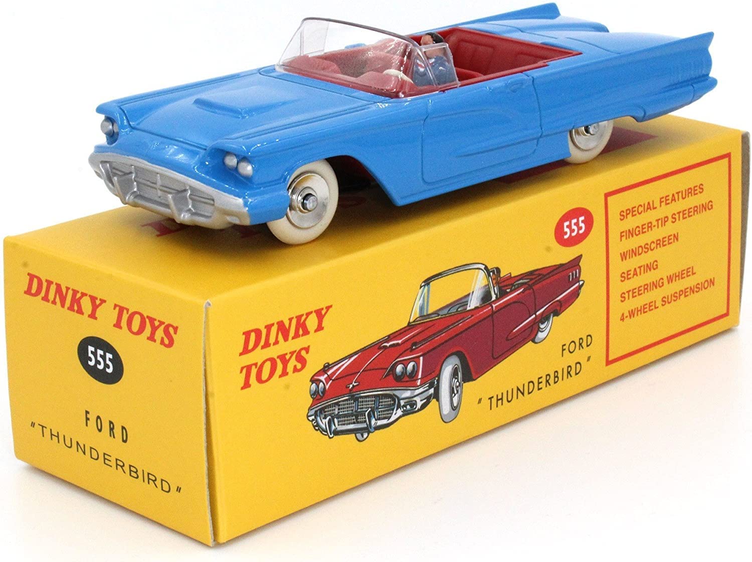 

DINKY TOYS 1/43 Ford Thunderbird Blue Reissue Miniature Car 555 синий