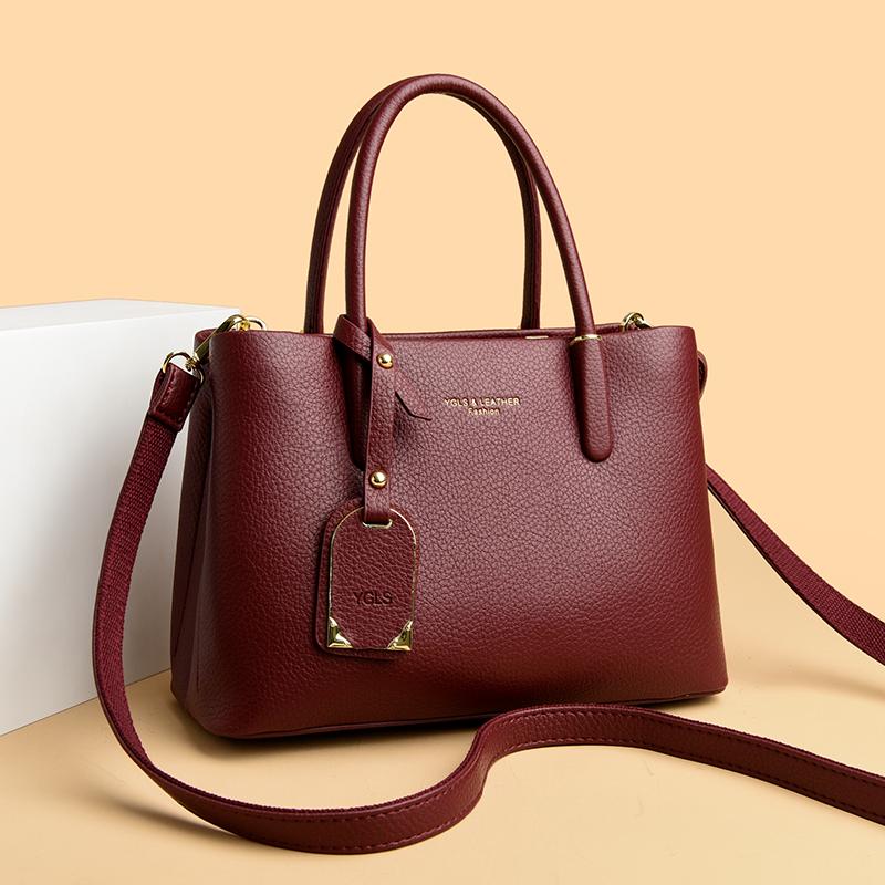 Solid Color Pu Leather Zipper Sweet Ladies Tote Bags  Sale 2026 High Quality Large Capacity Ccise Shoulder Bags for Women