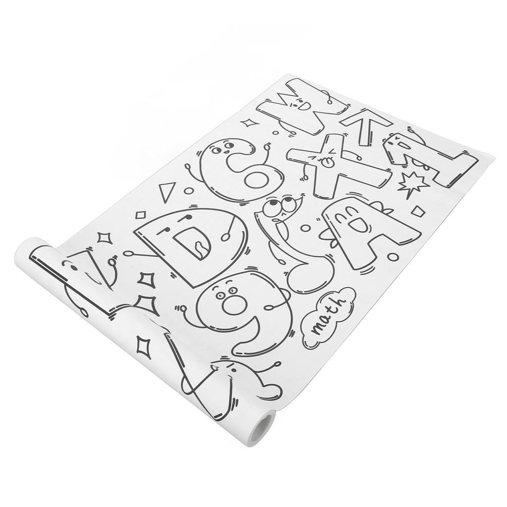 Coloring Paper Roll 3.3yd Long 11.8in Wide Safe Smoothing Multi Purpose Children"s Drawing Roll for