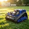 Petrol Tracked RC Lawn Mower Remote Operated Crawler Grass Cutter For Embankment