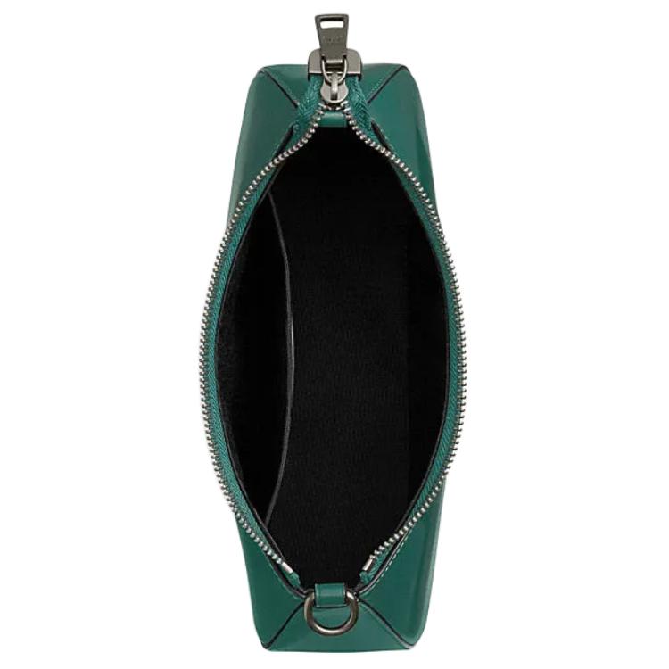 Coach Teri 25 Logo Zip Closure Leather Crossbody Shoulder Bag Medium Women Bags Grandma-Green CV938-QBDM9