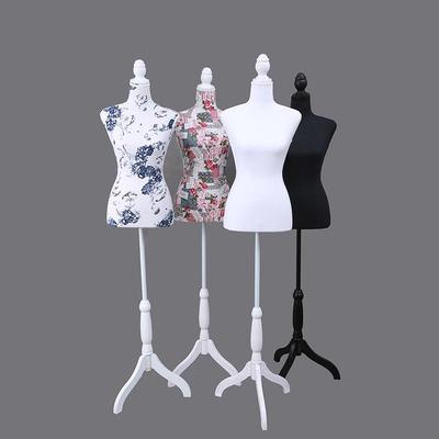 Mannequin Feminino de Exibição com Espuma e Tecido de Juta Estampado