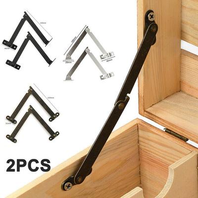 2 STÜCKE Holzkistendeckel-Stützscharniere Positionierungsstativ Antiker Deckel Klappstützscharnier Schmucketui Stützstange Hardware
