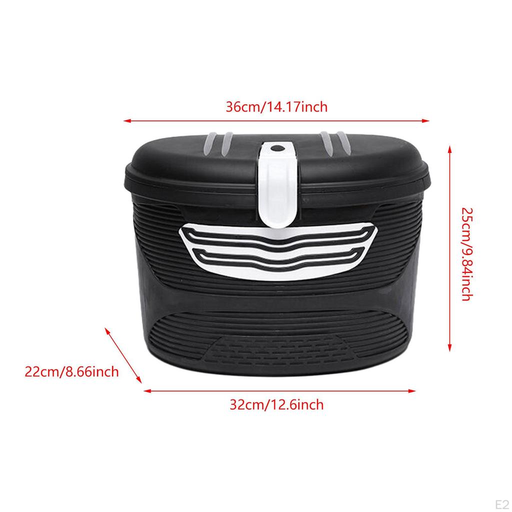Storage Basket with Lock for Electric Bike Versatile Container Road Use