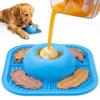 Slow Feeder Dog Lick Bowl with Rolling Ball Non Slip Suction Cup Bottom Cat Puppy Lick Bowl