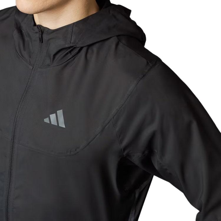 Adidas Adizero Running Lightweight Jacket With Letter Logo Print Men Jacket Black IT2527