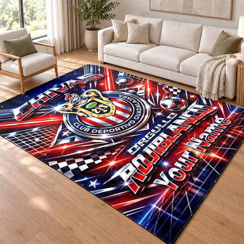 Deportivo guadalajara Custom Name Personalized Rug Non‑Slip Doormat Floor Carpet Housewarming Birthday Gift for Family Friends