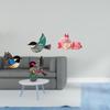 Wooden Bird Wall Art And Resin Sleeping Deer Statue Figurine for Garden Study Room Farmhouse Kitchen
