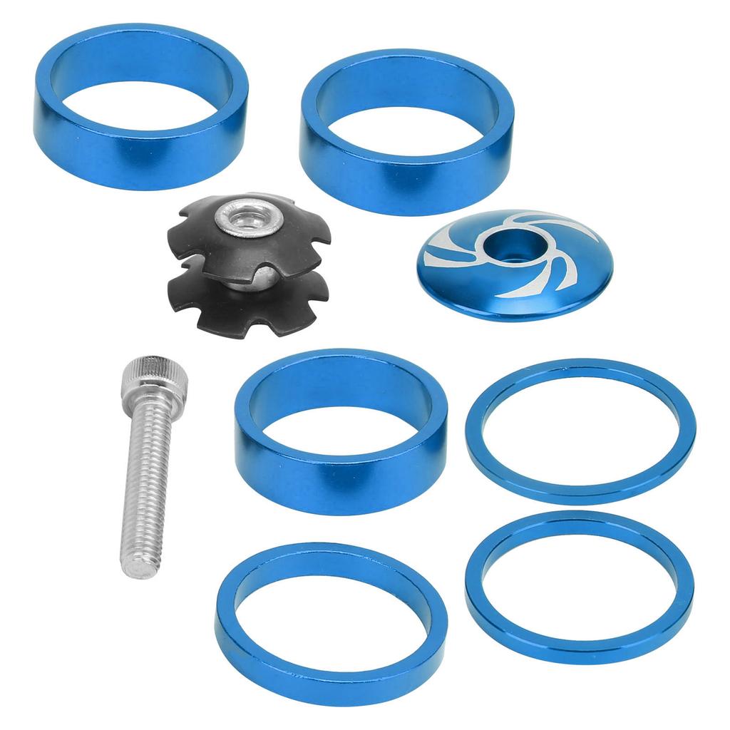 6Pcs Bike Headset Spacer Aluminium Alloy Handlebar Stem Spacers for Mountain Bike