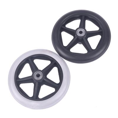 6 Inch Wheels Smooth Flexible Heavy Duty Wheelchair Front Castor Solid Tire Wheel Wheelchair Replacement Parts