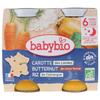Kleines Babygläschen Gute Nacht Karotte Kürbis Butternut Reis - Babybio - Bio - 2x200g - Ab 6 Monaten