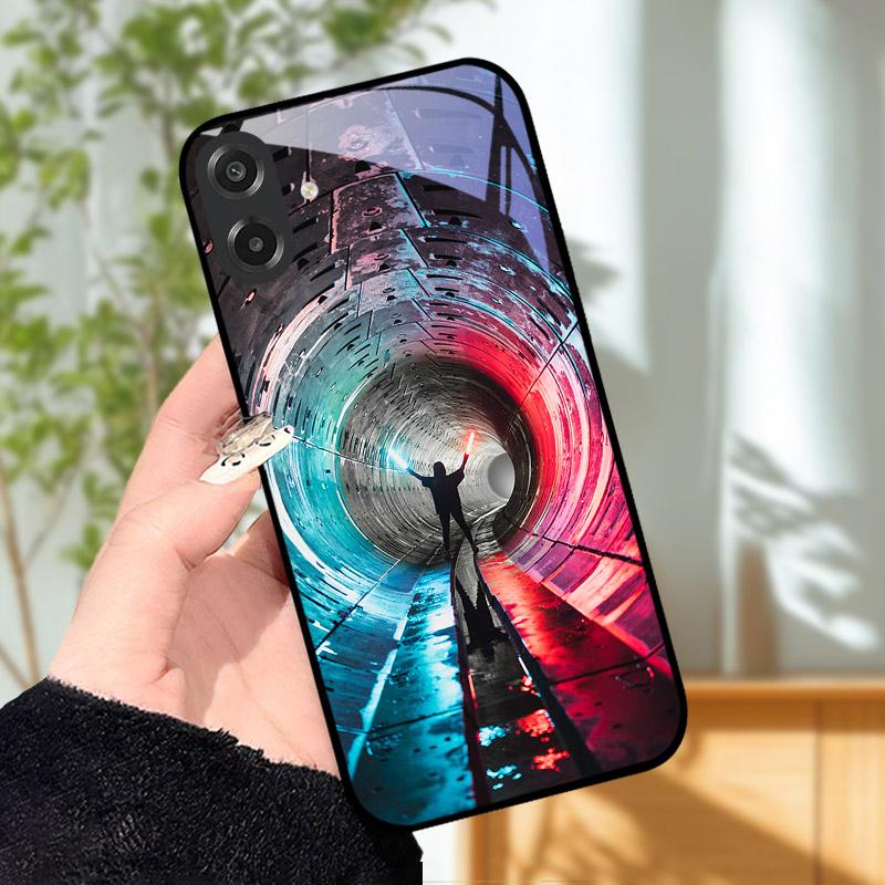 For Samsung Galaxy A07 Case Cool Lion Tempered Glass Phone Cases For GalaxyA07 A 07 SamsungA07 Full Camera Protection Cover Capa