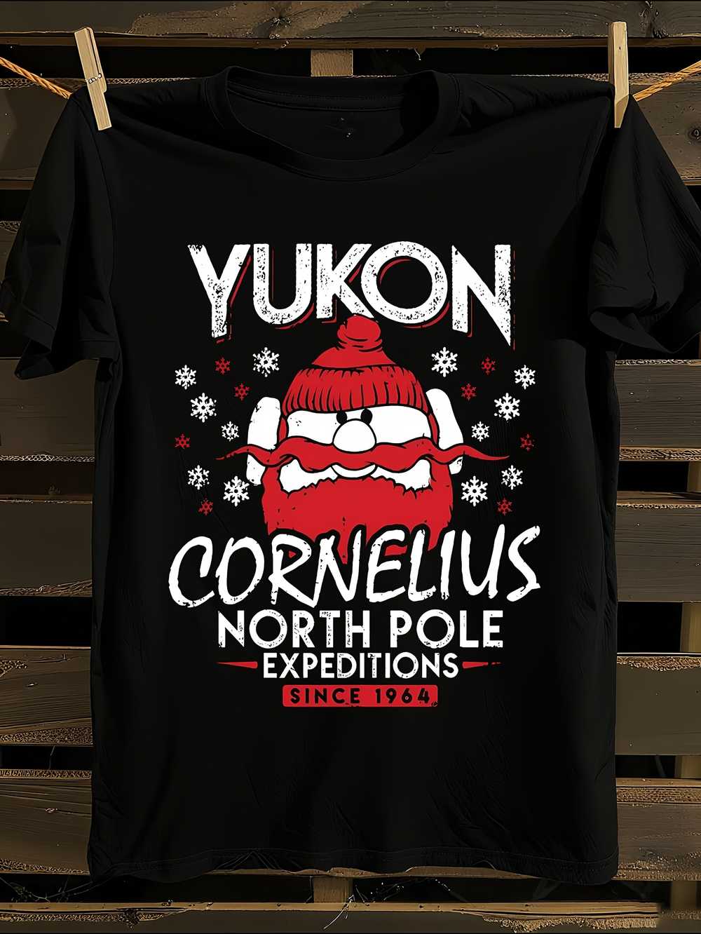 

Yukon Cornelius North Pole Explorer Graphic T-Shirt Mens Tshirt Womens Tshirts with Letters Print Short Sleeves T-Shirt Casual Street Tee Shirt Top XXXXL