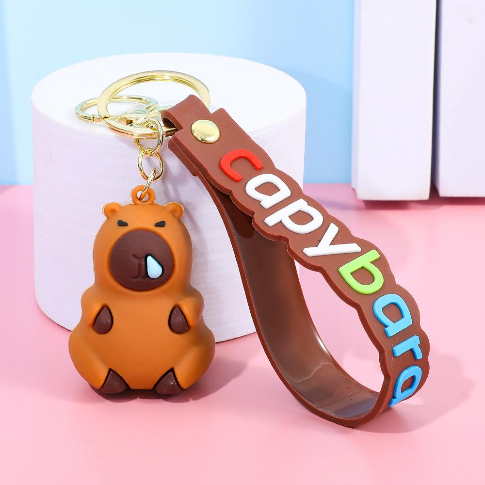 Creative Cute Capybara Keychains For Car Keychain Anime Cartoon Capibala Pendant Women Doll Keyring Charm Holiday Gifts Jewelry