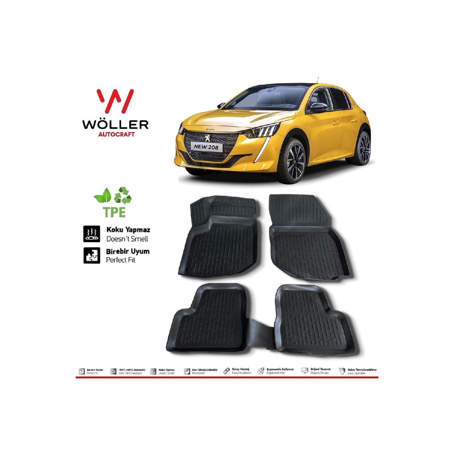 

Коврик для пола Peugeot 208 после 2021 года 3d коврик для бассейна