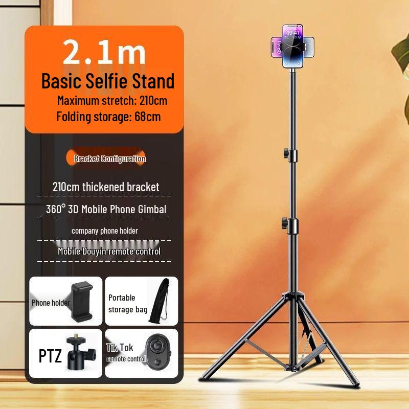2025 Bluetooth Selfie Stick & Tripod: Mobile Holder for Live Broadcast, Photography, Outdoor, Desktop & Floor Stand
