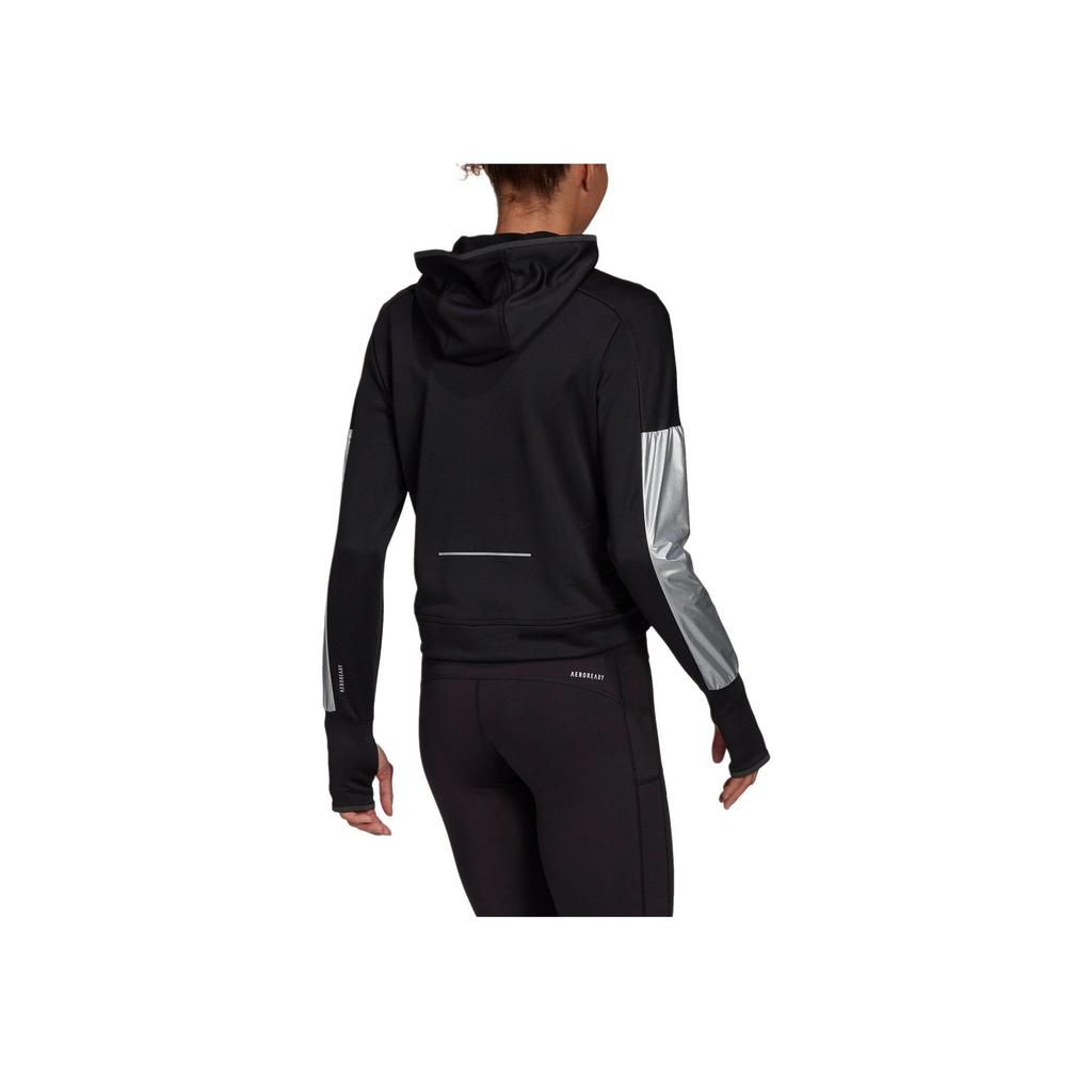 Adidas Space Hoodie Running Sportswear Women Tops Black GK6994