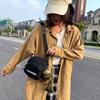 Canvas Small Circle Bag With Zipper Closure For Casual Daily Use Womens Fashion