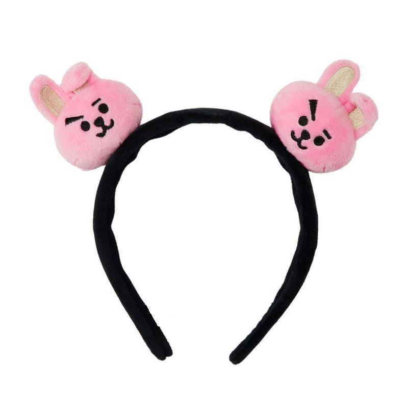 Bt21 Line Friends 3D Plüsch Stirnband für Frauen Weich und Bequem Chimmy Ohren Haarreif Band