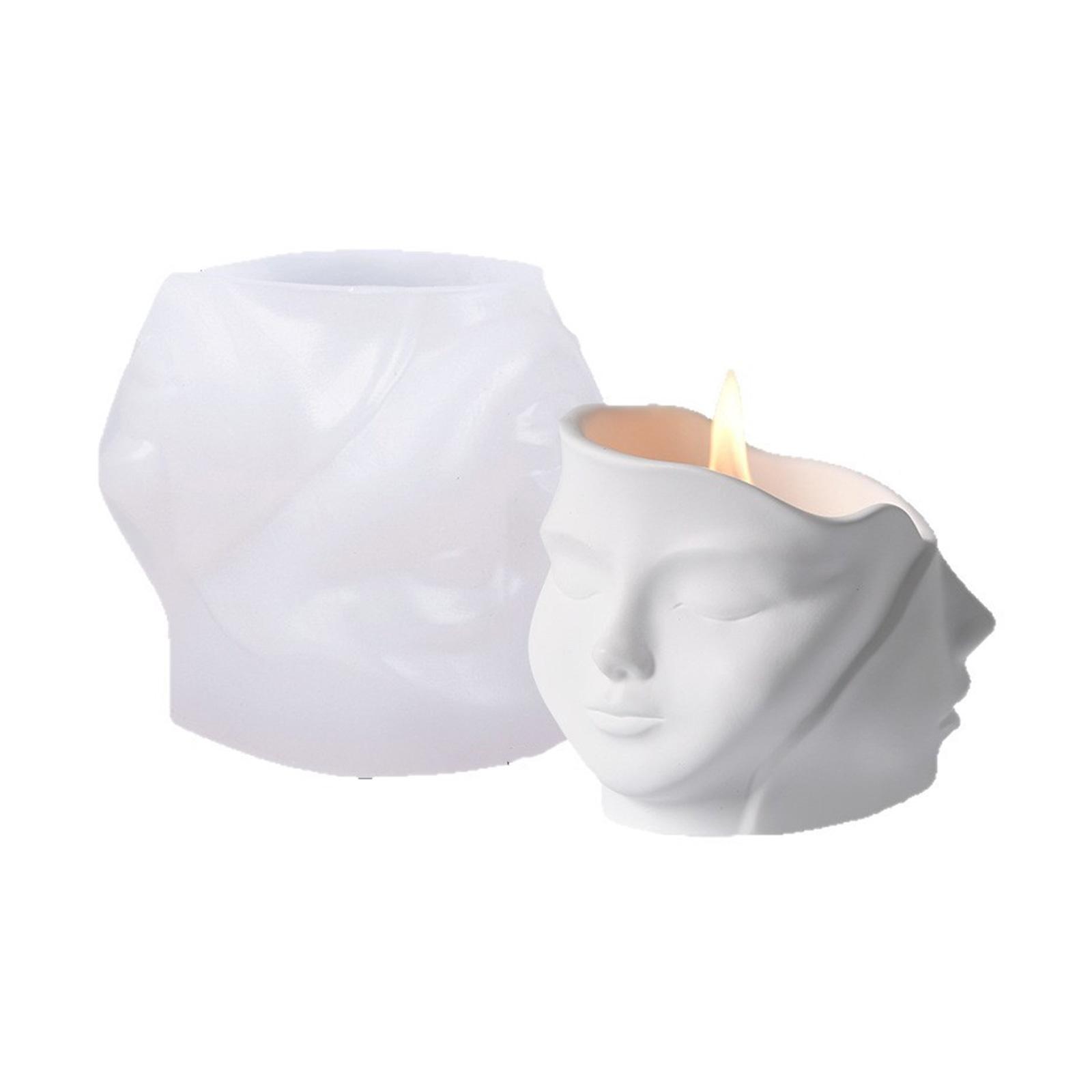 

Детализированное лицо Силиконовая форма Ручная работа Формы для цветочных горшков Формы для декоративных контейнеров Подходит для проектов из эпоксидной смолы