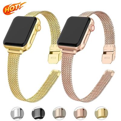 New Bracelet Metal Band for Apple Watch11 10 9 8 7 6 SE 5 4 44 45 49MM Ultra Stainless Steel Milanese Strap for Iwatch 42MM 46MM