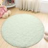Super Soft Round Shaggy Fur Area Rugs Anti-Skid Fluffy Kids Boy Girls Room Rug Playing Mat