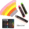 Oil Pastel 18 HeavyColor Graffiti Crayon Set Children Cartoon Painting Pastel Pencil