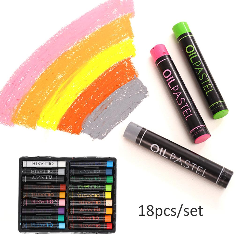 Oil Pastel 18 HeavyColor Graffiti Crayon Set Children Cartoon Painting Pastel Pencil