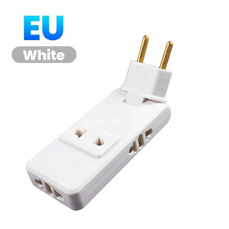 Foldable 4 in 1 EU Travel Adapter – Wall Outlet Extender with AC Sockets & Power Converter