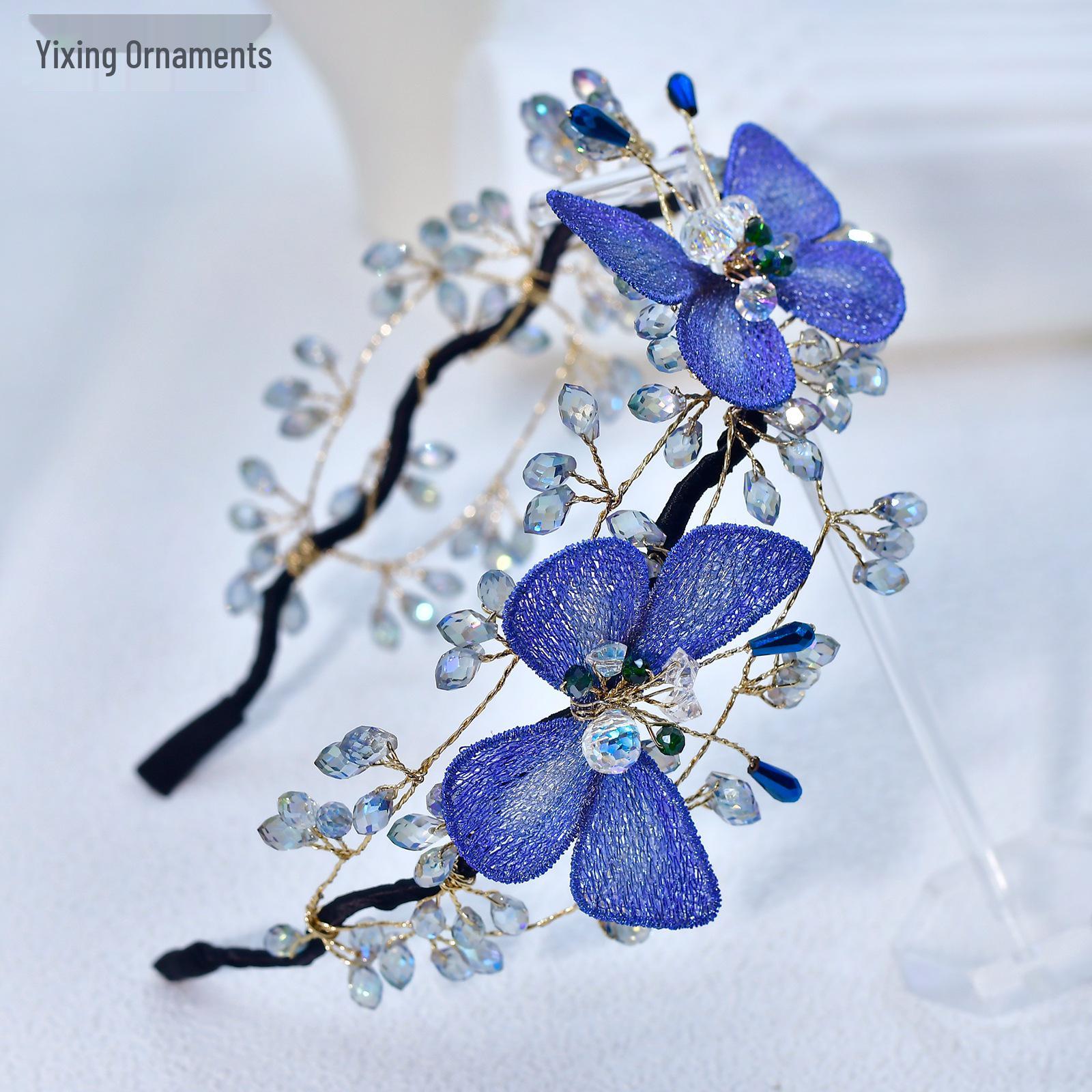 Yixing Blue Butterfly Versatile Hair Accessory - Elf Princess Forest Style A413