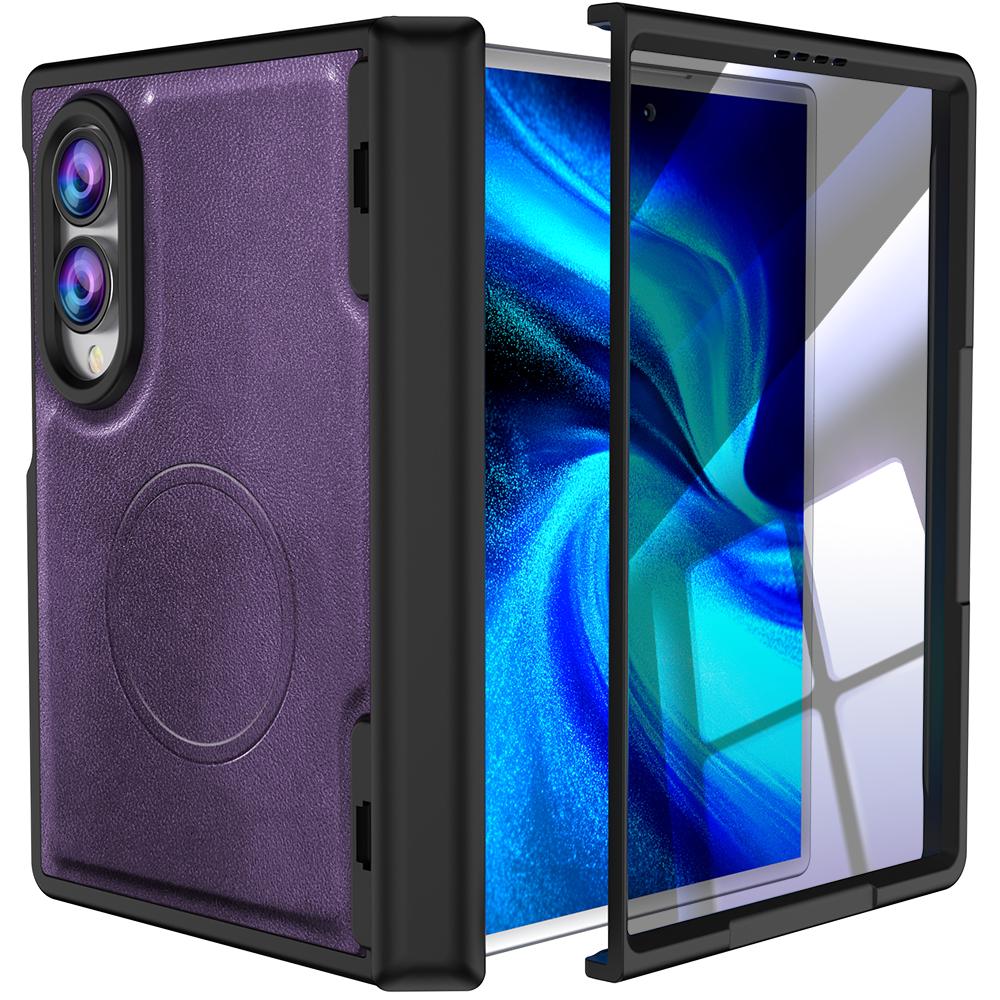 Luxury Magnetic Leather Shell membrane Integration Case for Samsung Galaxy Z Fold8 Fold 8 Wide Shockproof for Magsafe Cover