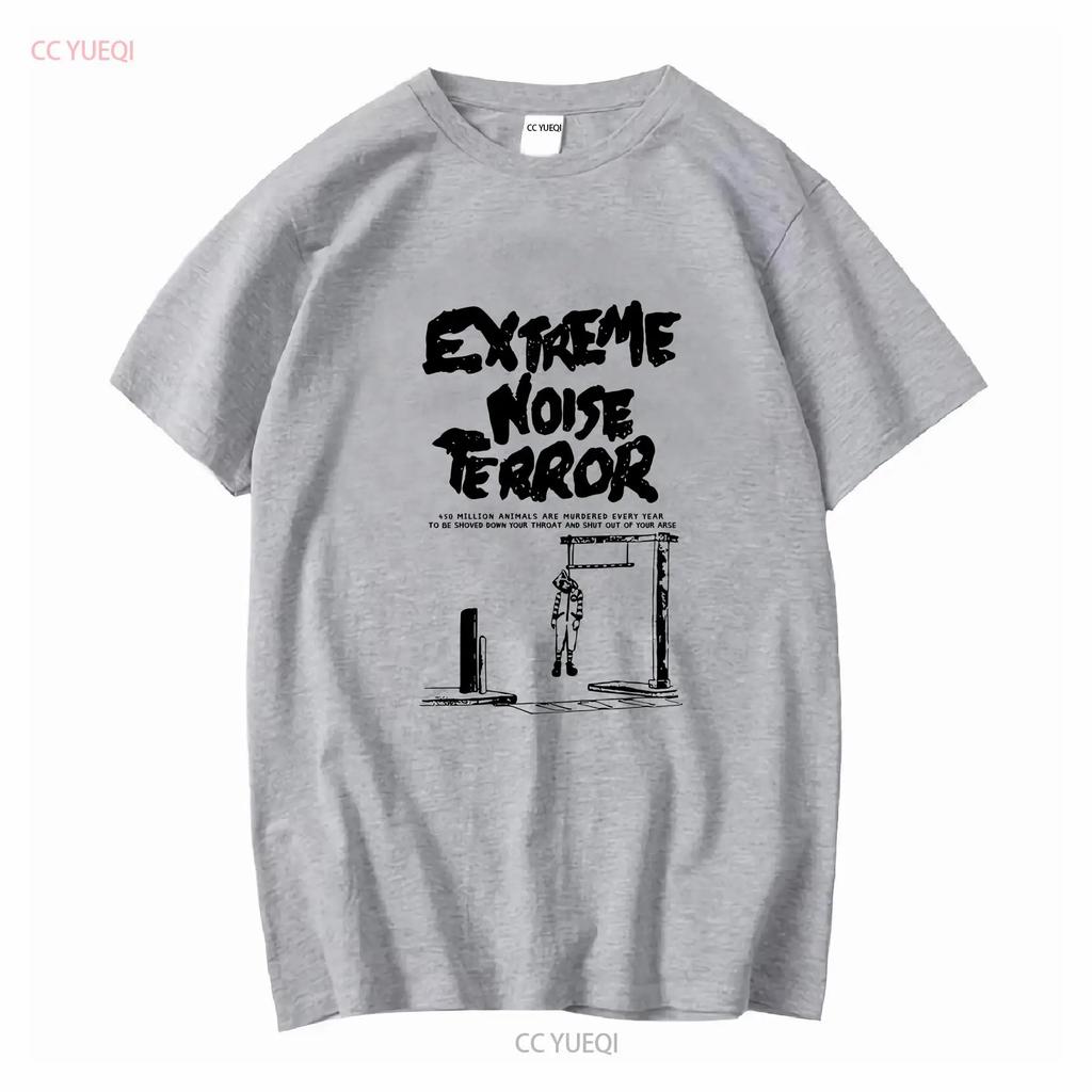 EXTREME NOISE TERROR T-Shirt, Baumwolle, Weiß, Herren, S bis 5XL, PM1024, Vintage-Waschung, weich, Streetwear, leicht bequem