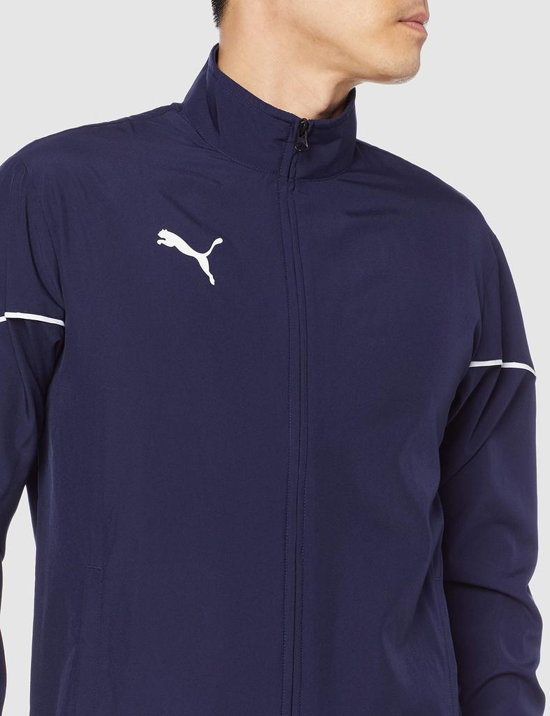 Puma TEAMRISE Woven 2024 White Size L Men's Jacket, Fall/Winter Peacoat, (06),