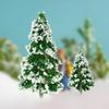 Yetaha Miniature Pine Trees, Snowy, Model Trees, Railway Model, Architectural Model Materials, Miniature Garden Scenery Collection, Set of 12, 5-15cm