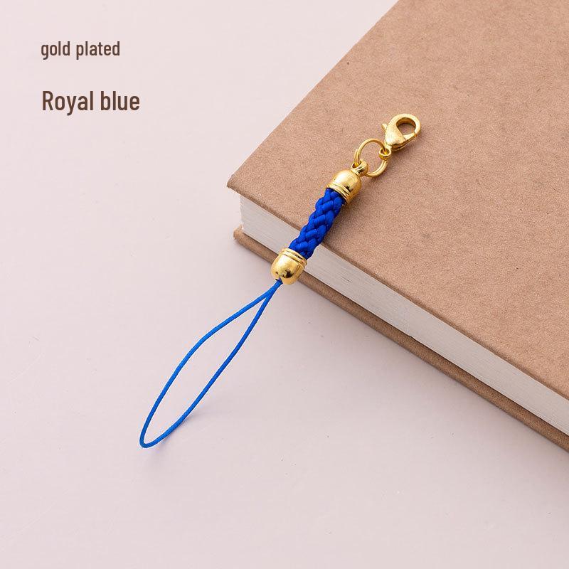 Gold Electroplated DIY Jewelry Accessory: Lanyard Lobster Clasp and Mobile Phone Pendant Rope