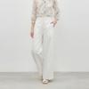 High-Waist Wide-Leg Casual Pants with Metal Buttons