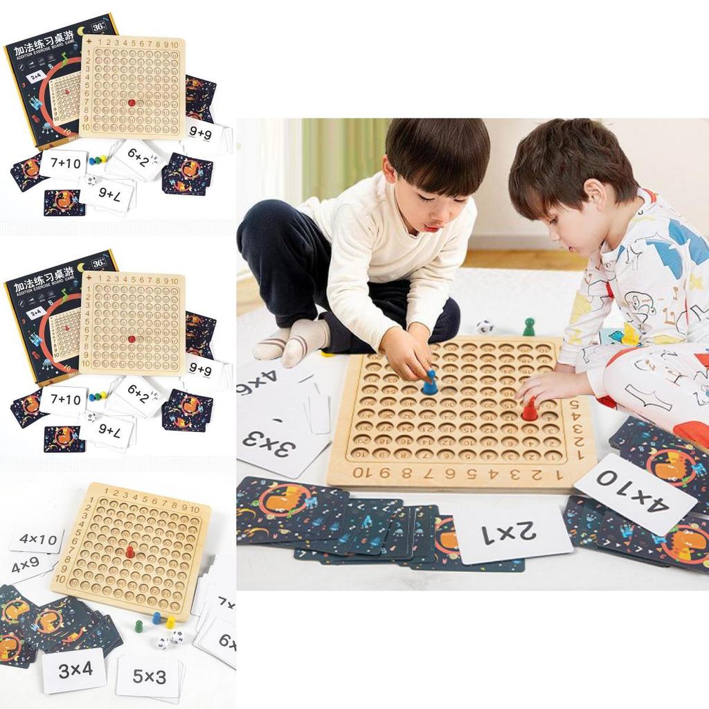 Wooden Multiplication Table Educational Toy For Kids Learning Math Skills And Mental Arithmetic
