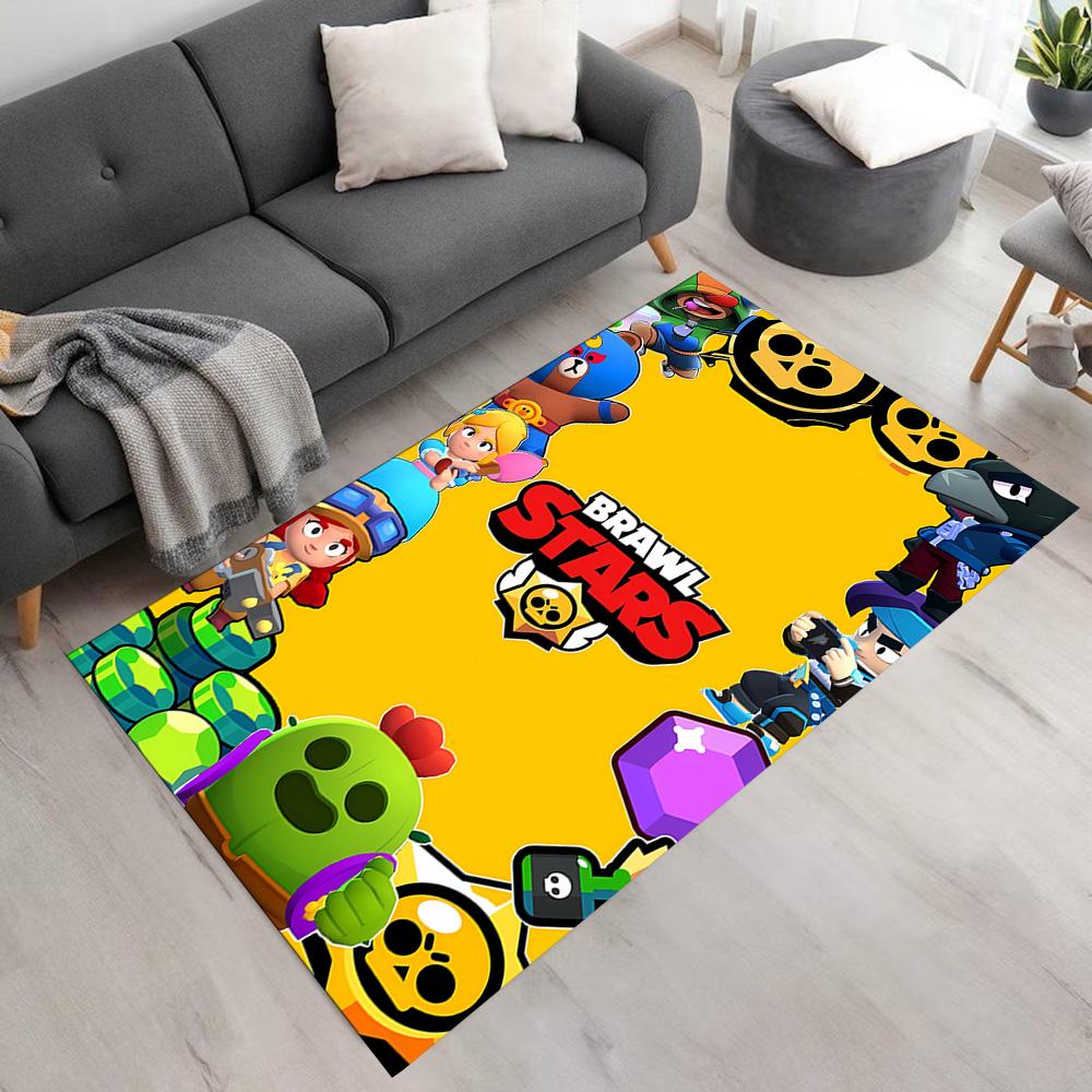 Brawl Stars Area Rug Perfect for Dormitory Entryway Decorate Room Bedrooms Anti-slip Rug Office Home Decor