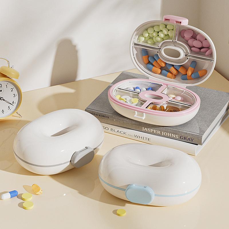 Portable Mini Medicine Box With 7 Grids Independent And Covered Packaged Pill Storage Box 7-Day Portable Vitamin Fish Oils Case