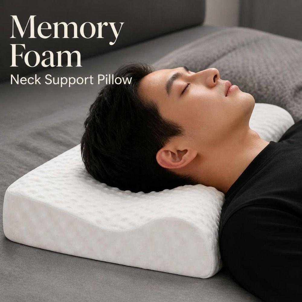 Slow-Rebound Memory Foam Pillow Comfortable Ergonomic Sleep Pillow Bedroom Sleeping