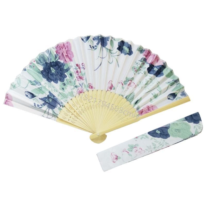 

Vintage Flower Folding Hand Fan for Women Wedding Festival Dance Performances 6XDE