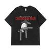 275 GSM Washed T-shirts 100% Cotton Chainsaw Man V41 Denji Print Unisex Heavy Cotton T Shirt