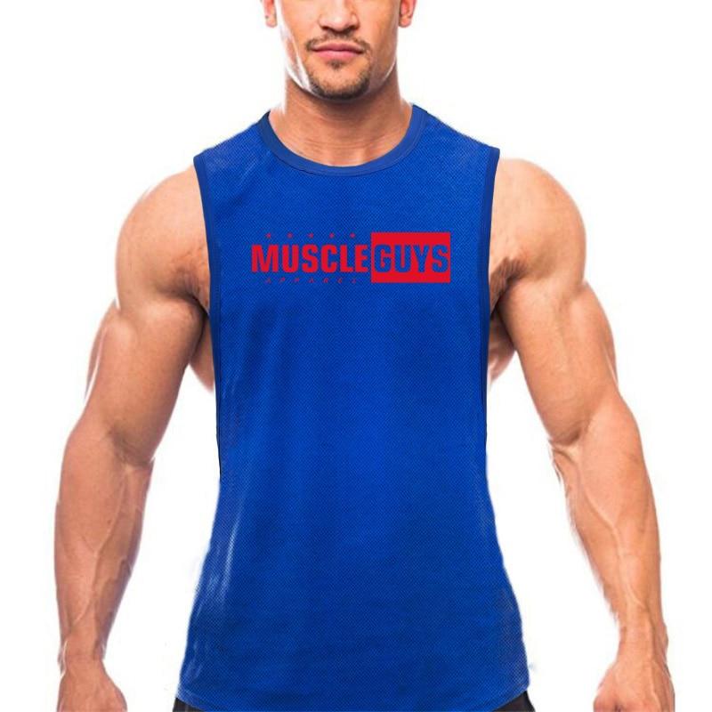 Mach die Arbeit Persönlichkeitstrend Herren Gym Sport Bedruckt Breit Schulter Sommer Fitness Bodybuilding Locker Rundhals Schnelltrocknendes Tanktop
