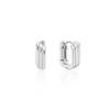 Triple Silver (W) Square Slide Earrings Hl3E40303W9Xxx