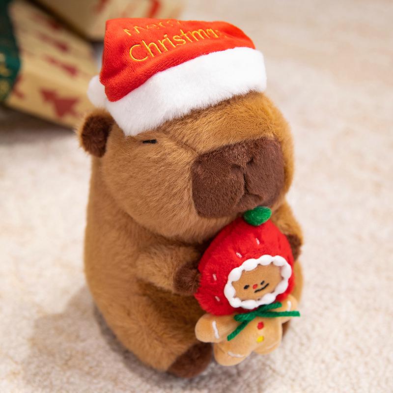 Adorable Graduate Capybara Plush Toy with Cap