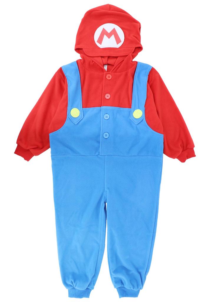 Kaitak Family Super Mario Kids' Pajamas, Long Sleeve Microfleece, Red, 110cm, 130cm, 150cm (130cm, Red)