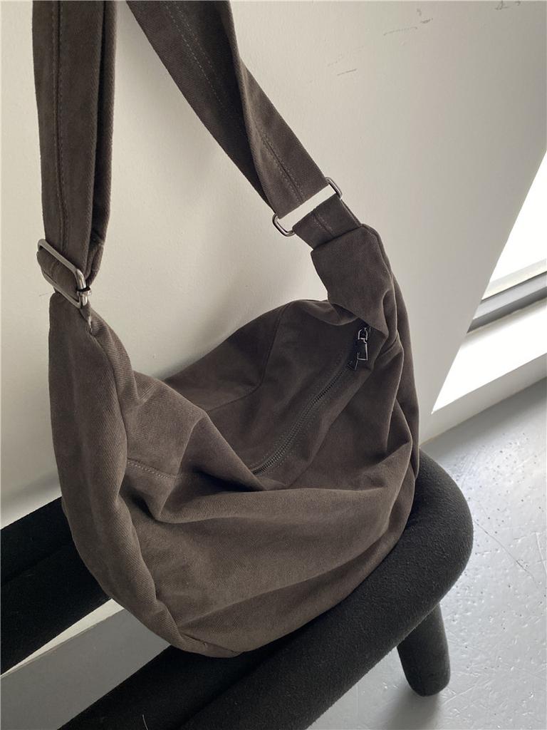 Solid Color Women's Simple Hobos Shoulder Bags Casual Large Capacity High Quality Messenger Bag Female Travel Tote Handbags