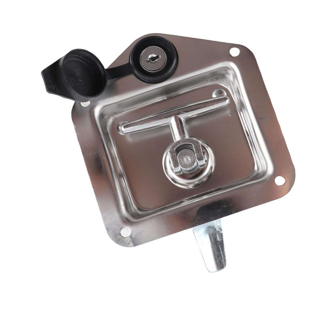 Uchwyt w kształcie litery T z kluczykiem, składany uchwyt, blokada skrzynki narzędziowej ze stali nierdzewnej do użytku domowego i komercyjnego